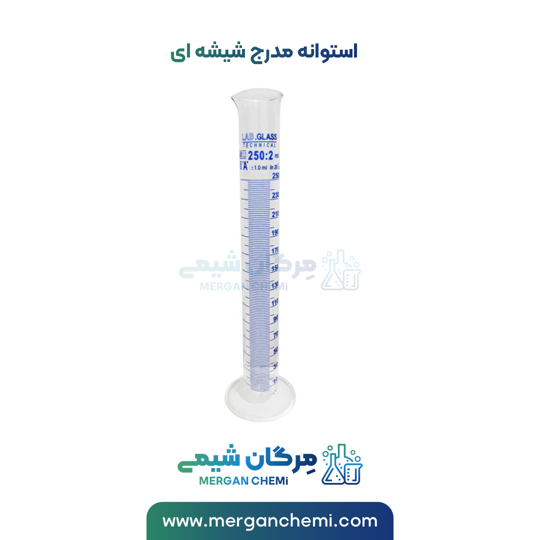 استوانه مدرج شیشه ای 2000 میلی لیتری (مزور)