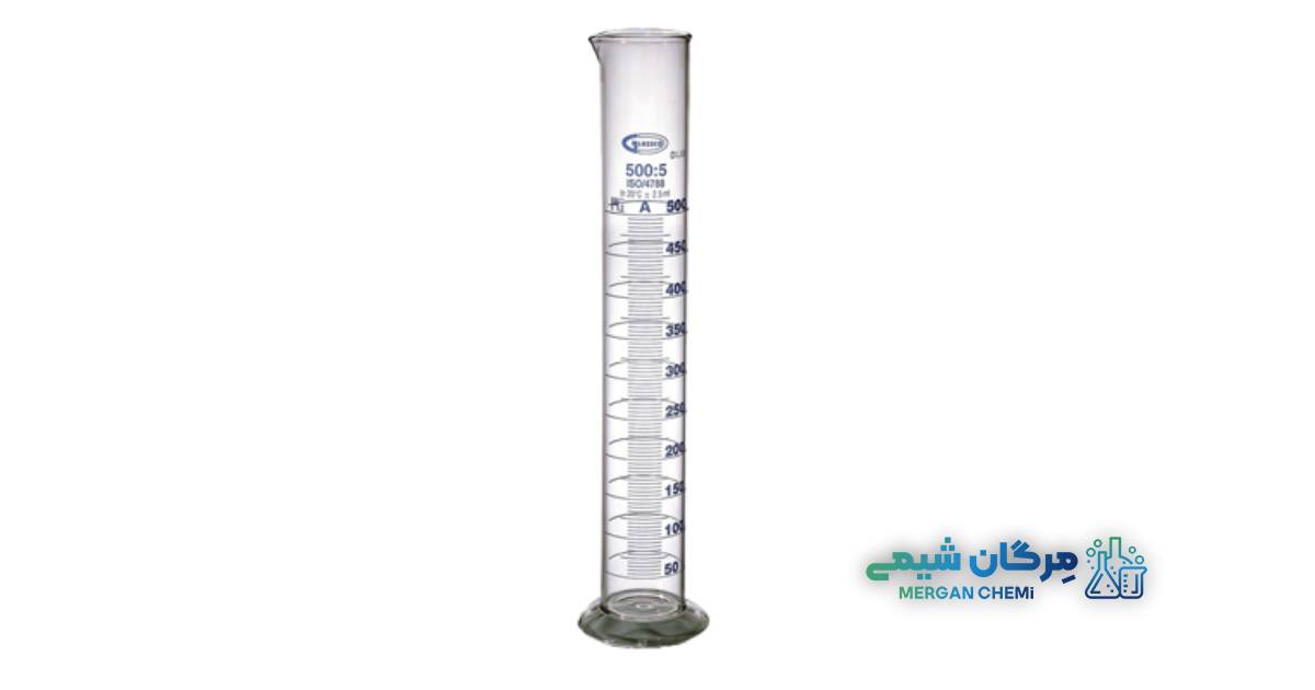 استوانه مدرج شیشه ای 50 میلی لیتری (مزور)
